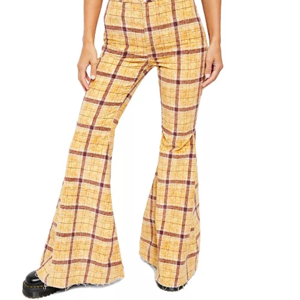 Free People Just Float On Plaid Jeans